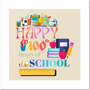 Happy 100th days of school Posters and Art